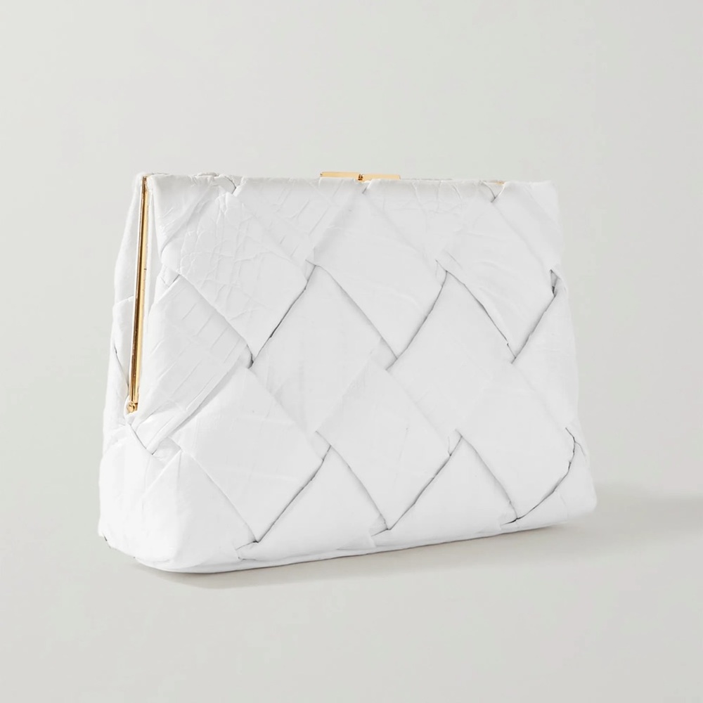 NANCY GONZALEZ SMALL WOVEN FRAME CLUTCH